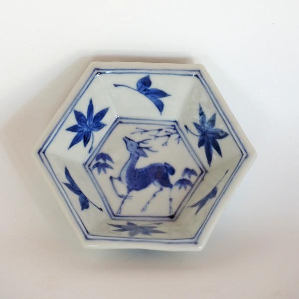 Deer and Maple Motif｜鹿紅葉文 六角型