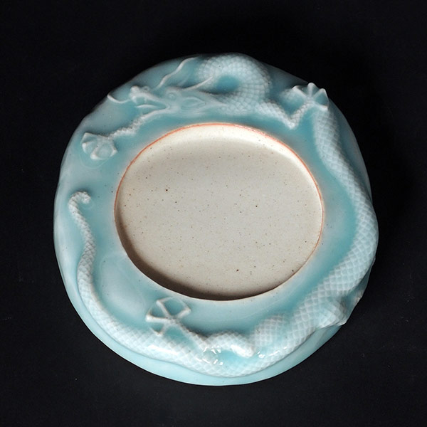 Dragon Inkstone, celadon glaze