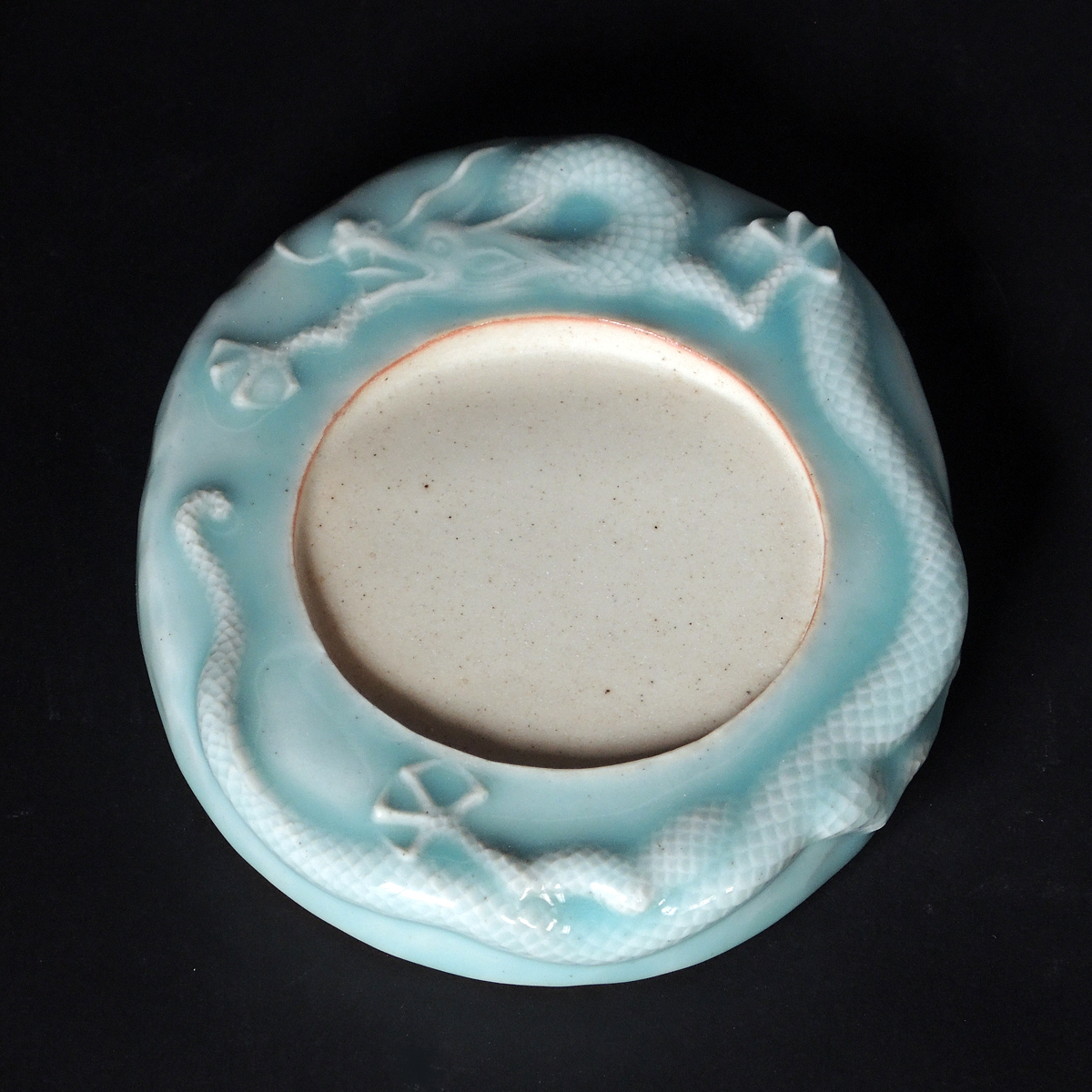 Dragon Inkstone, celadon glaze