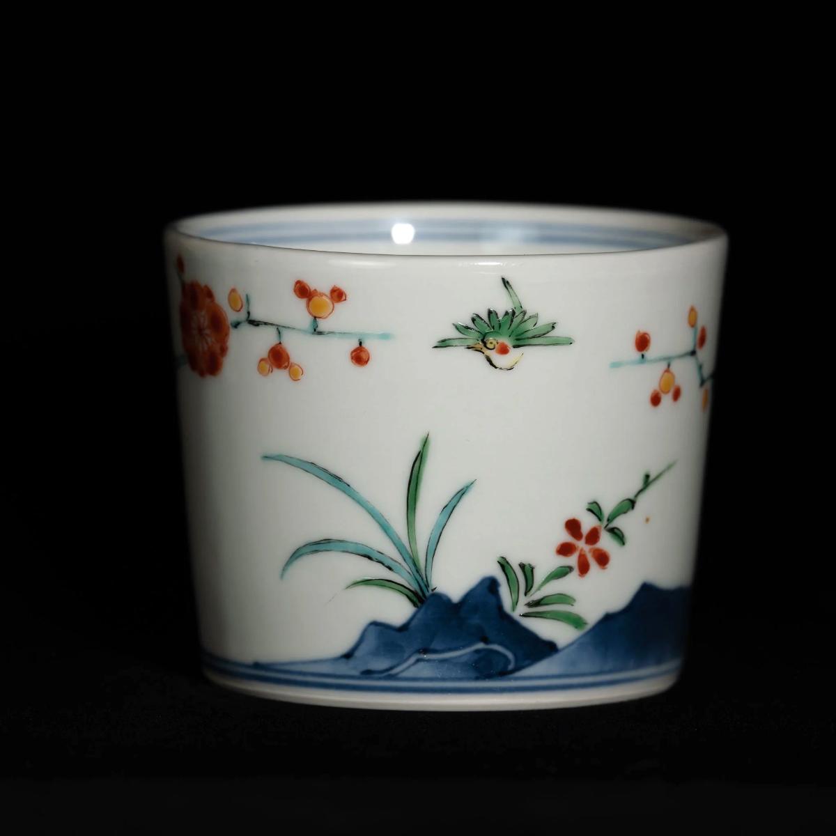 Ume Plum Blossom and Bush Warbler Motif｜梅に鶯文
