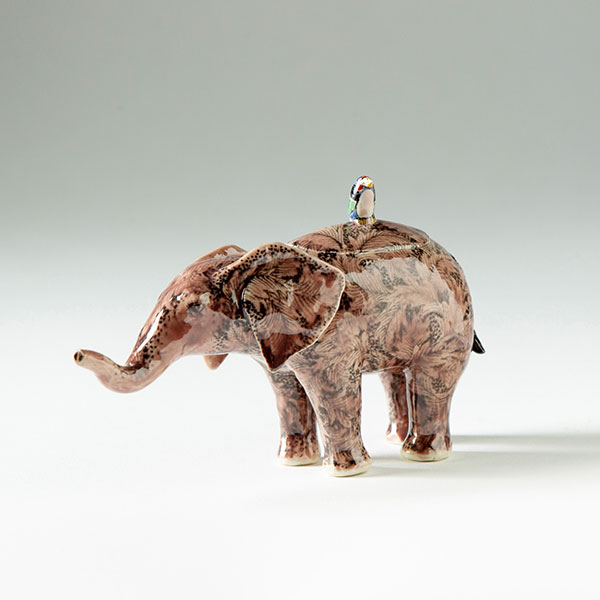 Elephant calf, purple